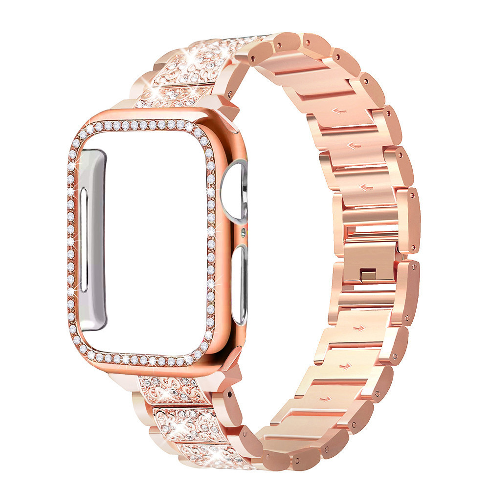 Luxury Watch Apple - เคส + สายแวววาวสำหรับสายคาด Apple Watch 40มม.
