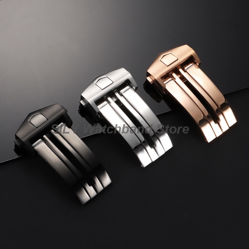 Luxury Watch Quality - หัวเข็มขัดนาฬิกาแบบพับได้ สแตนเลส ขนาด 18 มม. 20