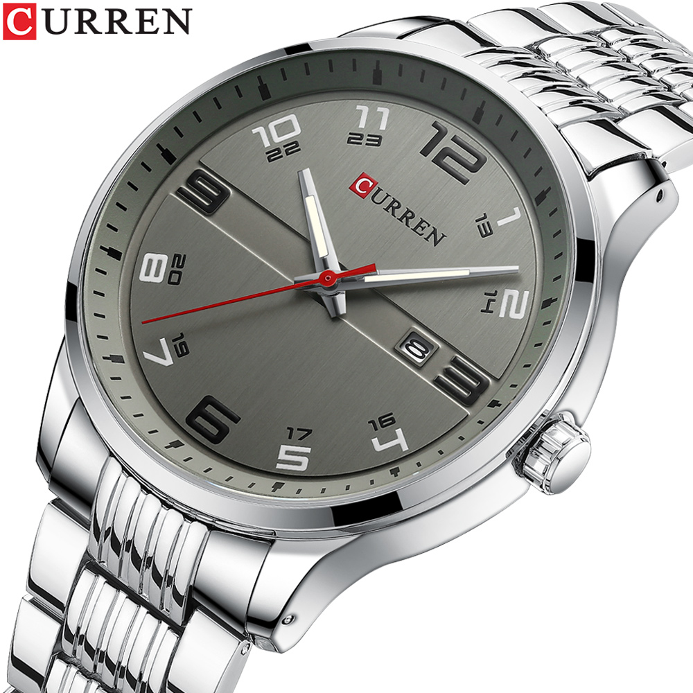 Luxury Watch Apple - แบรนด์หรูชั้นนํา CURREN ผู้ชายแฟชั่น Casual ธุรกิจนาฬิกาผู้ชายนาฬิกาควอตซ์ชายสแตนเลสสตีลนาฬิกาข้อมือนาฬิกา relogio