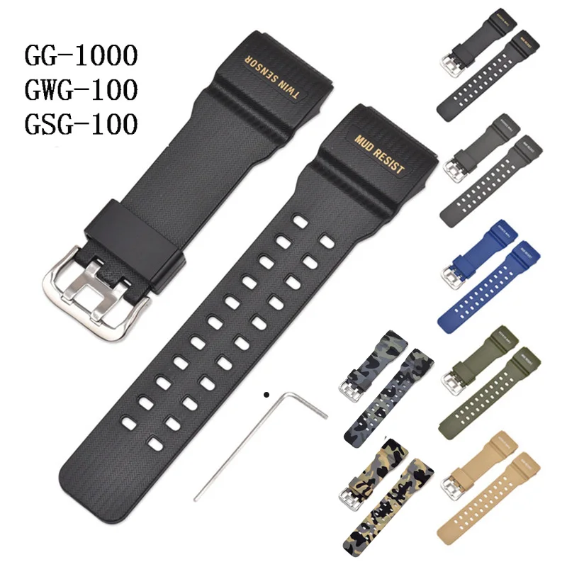 Luxury Watch G Shock - ซิลิโคนเรซิ่นสําหรับ Casio G-SHOCK GG-1000 GWG-100 GSG-100