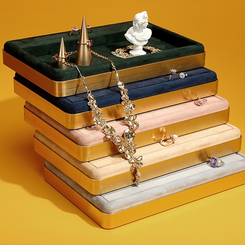 Luxury Watch Shop - สูง Leve กำมะหยี่สร้อยข้อมือสร้อยคอถาดแสดงเครื่องประดับ Shop ยืนสำหรับนาฬิกาจี้ต่างหูกล่อง