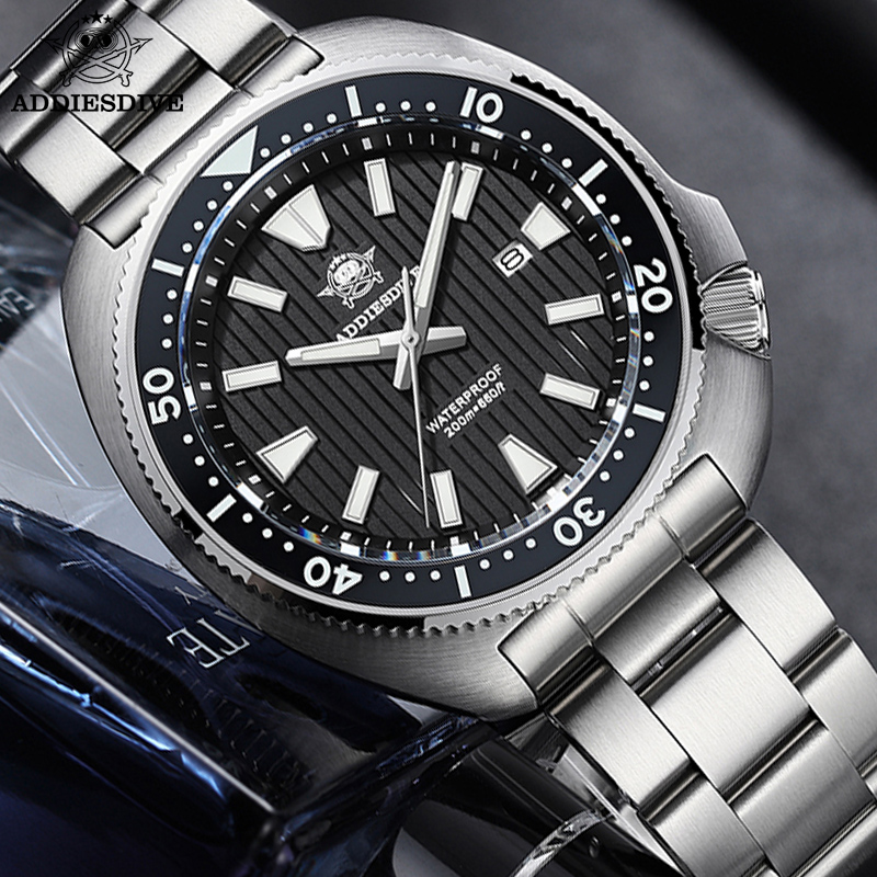 Luxury Watch In Japan - ADDIESDIVE นาฬิกาผู้ชายใหม่นาฬิกาข้อมือควอตซ์กระจกแซฟไฟร์เซรามิคเรืองแสง BEZEL 200M กันน้ำคุณภาพสูงนาฬิกาหรูหรา