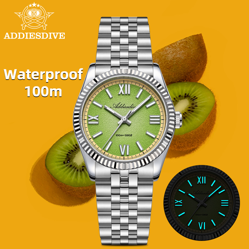 Luxury Watch Hand - ADDIESDIVE ผู้ชาย VH31 นาฬิกาควอตซ์ 36 มม.กระจกแซฟไฟร์