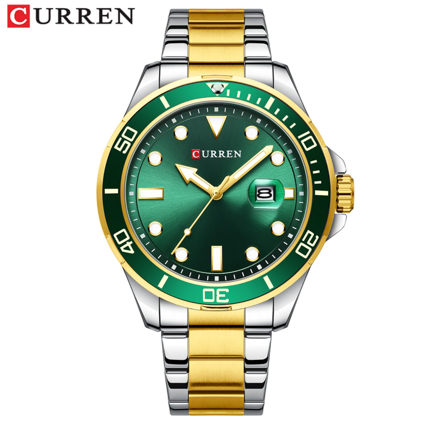 CURREN ซีรีส์น้ำเขียวกรีนวอเตอ - Luxury Watch Green บทวิจารณ์และราคา