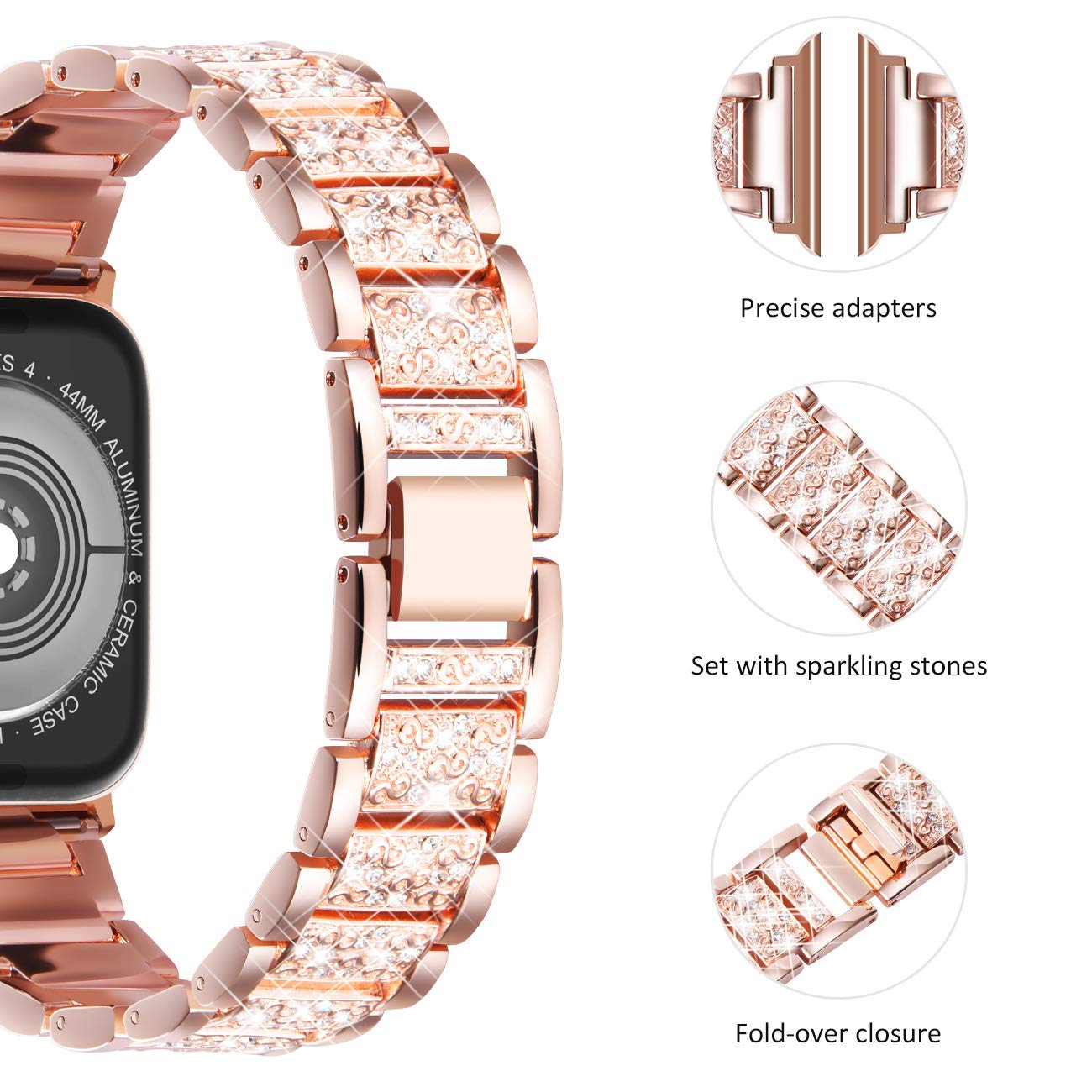 เคส + สายแวววาวสำหรับสายคาด Ap - Luxury Watch Apple บทวิจารณ์และราคา