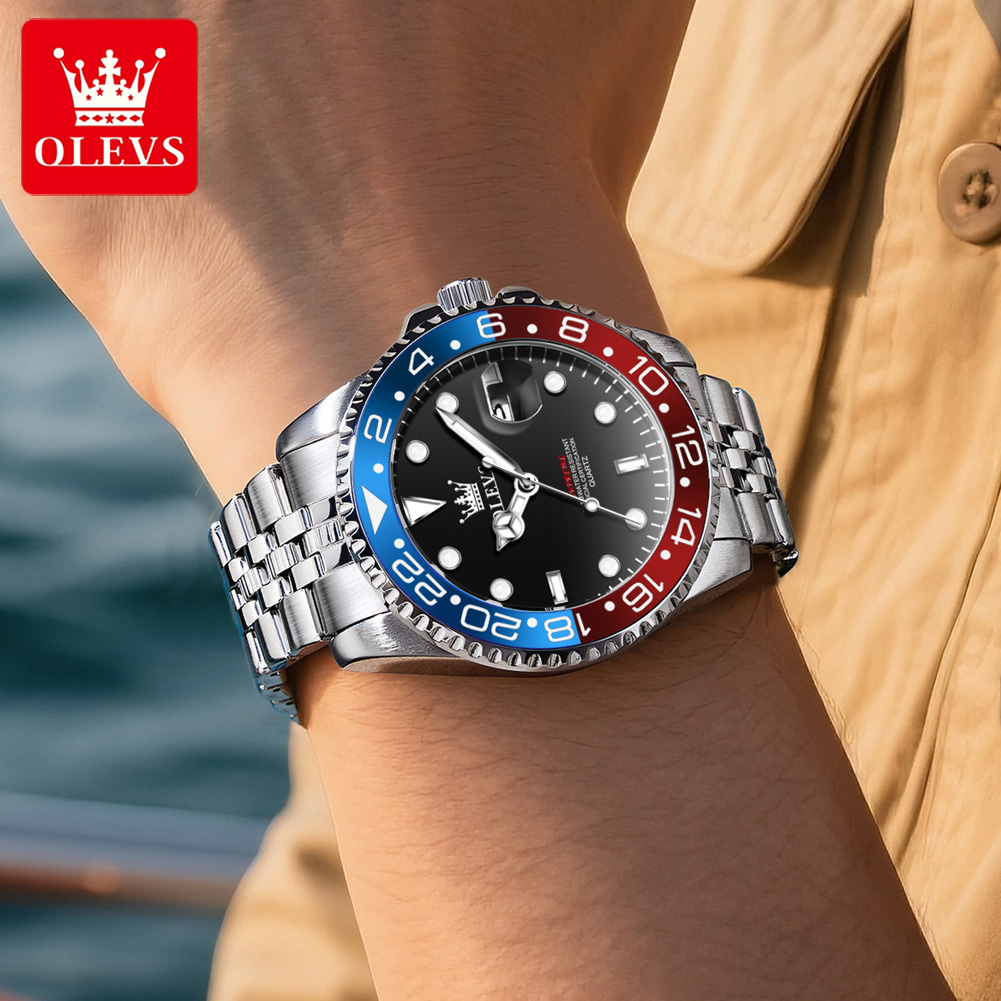 OLEVS 5657 นาฬิกาข้อมือผู้ชายแ - Luxury Watch Hand บทวิจารณ์และราคา