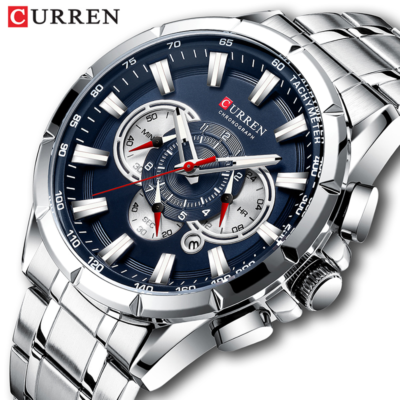 CURREN นาฬิกาข้อมือผู้ชายกันน้ - Luxury Watch Apple บทวิจารณ์และราคา