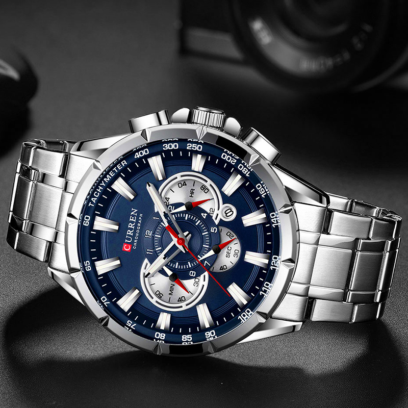 CURREN นาฬิกาข้อมือผู้ชายกันน้ - Luxury Watch Apple บทวิจารณ์และราคา