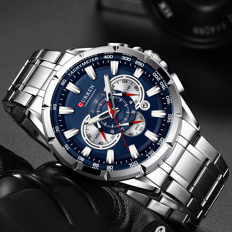 CURREN นาฬิกาข้อมือผู้ชายกันน้ - Luxury Watch Apple บทวิจารณ์และราคา