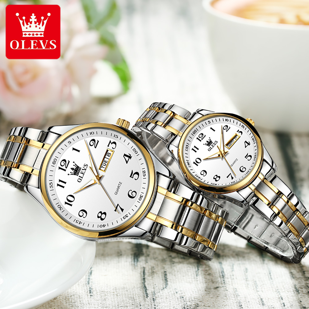 OLEVS ใหม่แฟชั่นคู่นาฬิกาสําหร - Luxury Watch Market บทวิจารณ์และราคา