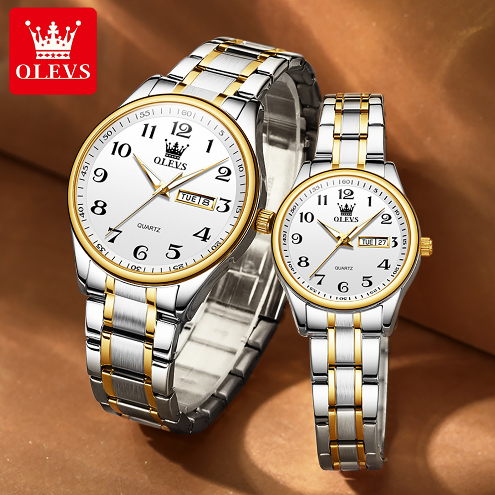 OLEVS ใหม่แฟชั่นคู่นาฬิกาสําหร - Luxury Watch Market บทวิจารณ์และราคา