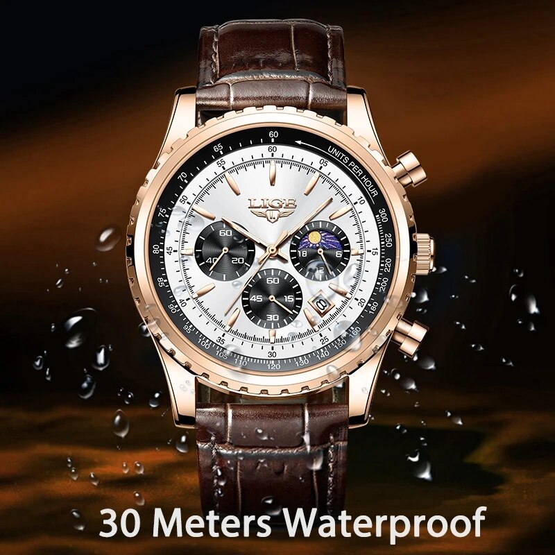 นาฬิกาผู้ชายใหม่แบรนด์หรู Lige - Luxury Watch Low Price บทวิจารณ์และราคา