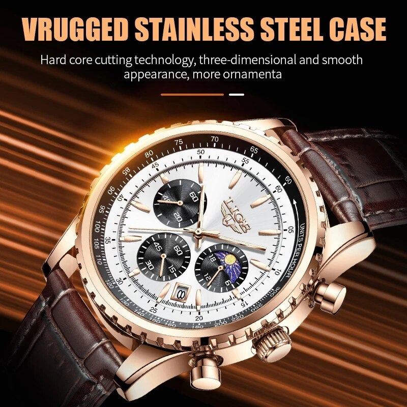 นาฬิกาผู้ชายใหม่แบรนด์หรู Lige - Luxury Watch Low Price บทวิจารณ์และราคา