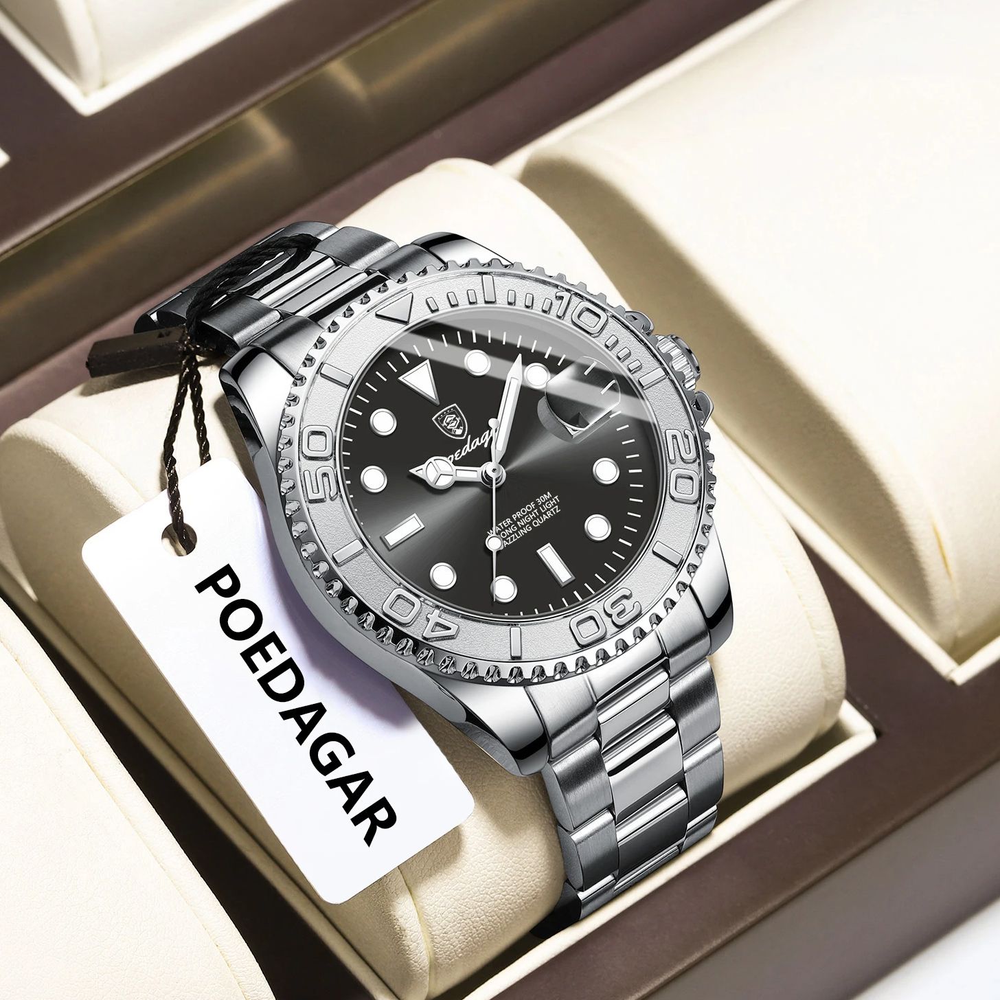 POEDAGAR อินเทรนด์กีฬาผู้ชายนา - Luxury Watch Hand บทวิจารณ์และราคา
