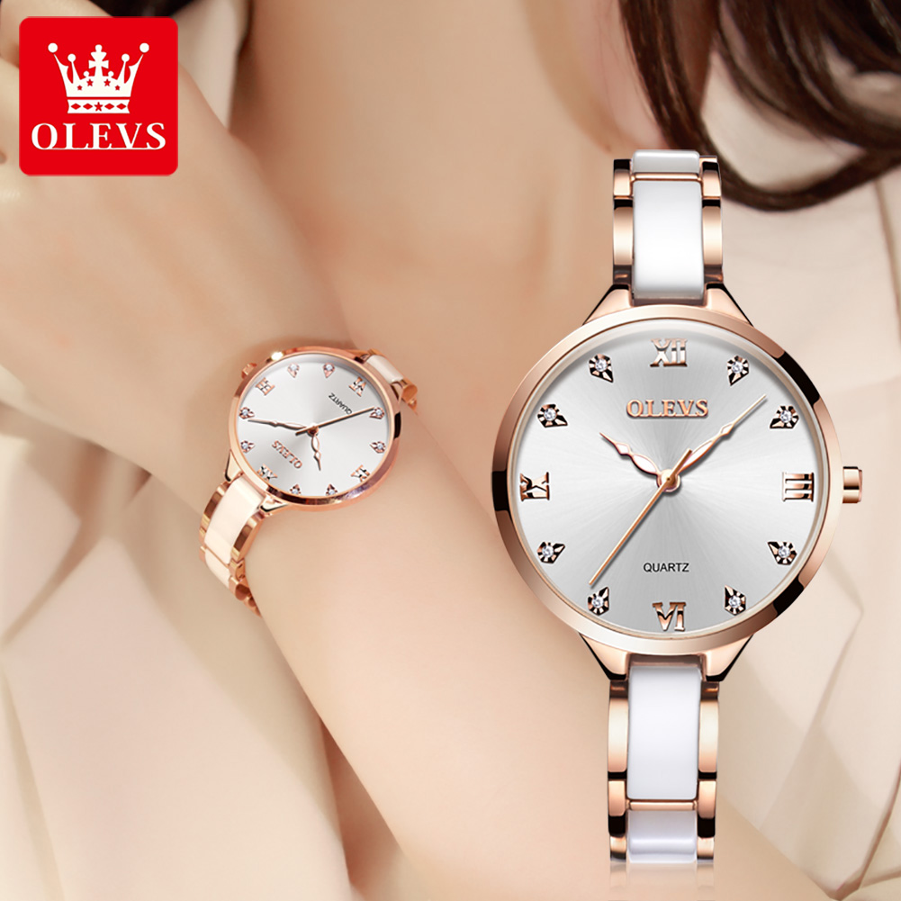 OLEVS เซรามิคนาฬิกาผู้หญิงหรูห - Luxury Watch In Japan บทวิจารณ์และราคา