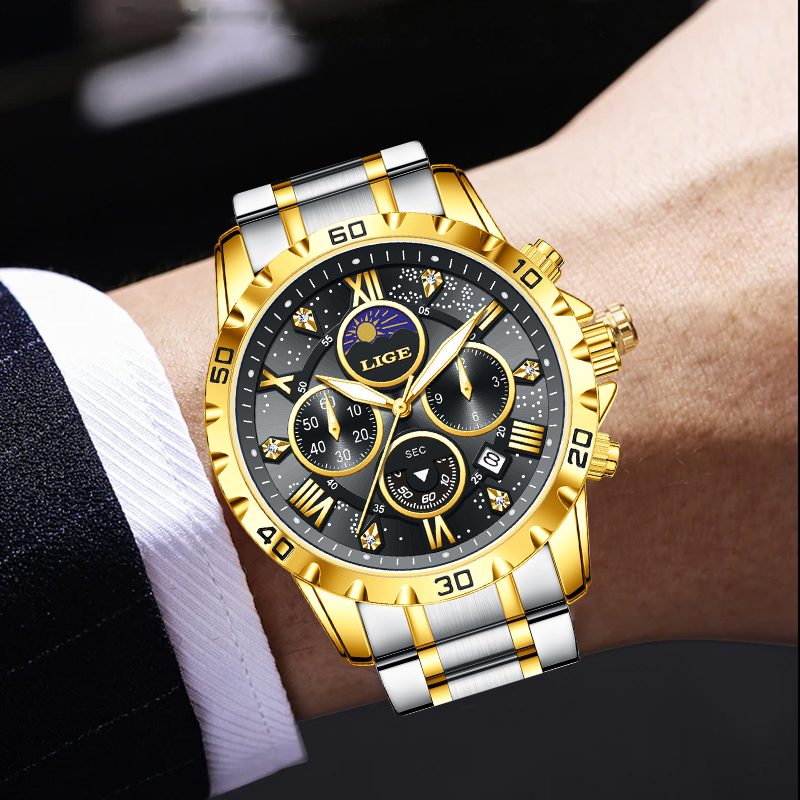 LIGE แบรนด์ชั้นนำหรูหราควอตซ์น - Luxury Watch Hand บทวิจารณ์และราคา