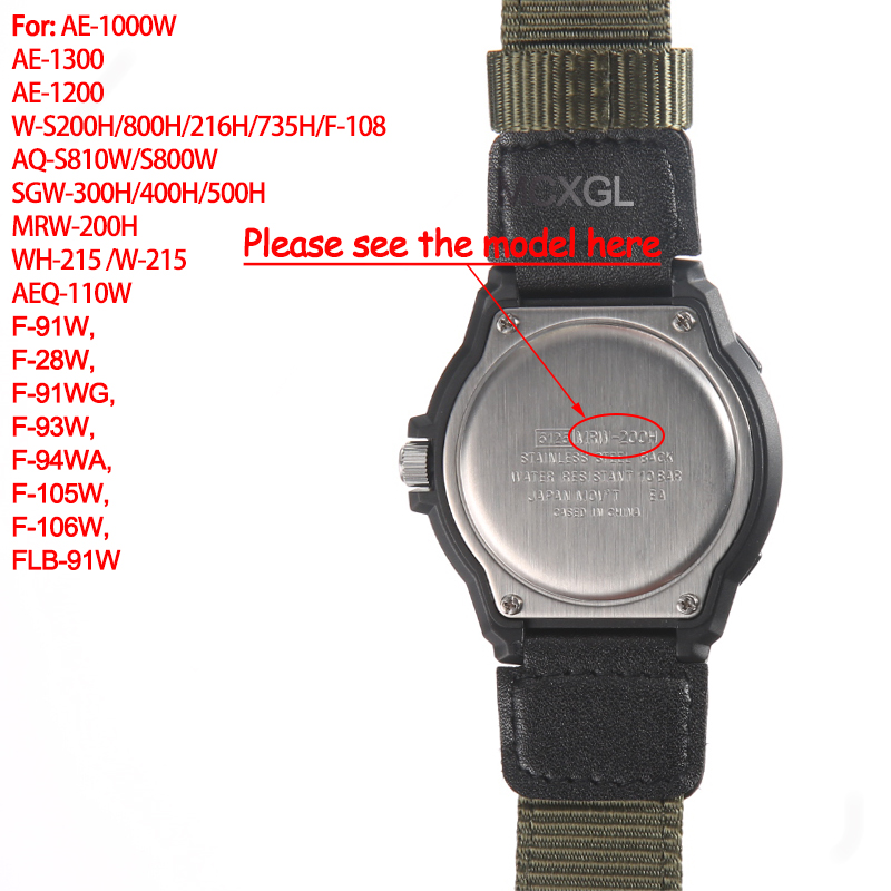 18 มม.สายนาฬิกาไนลอนสําหรับ Ca - Luxury Watch Casio บทวิจารณ์และราคา