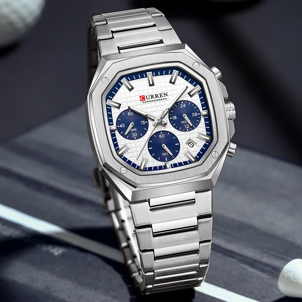 CURREN นาฬิกาข้อมือควอตซ์สำหรั - Luxury Watch Apple บทวิจารณ์และราคา